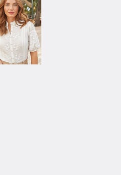Plus Size White Crochet Tops