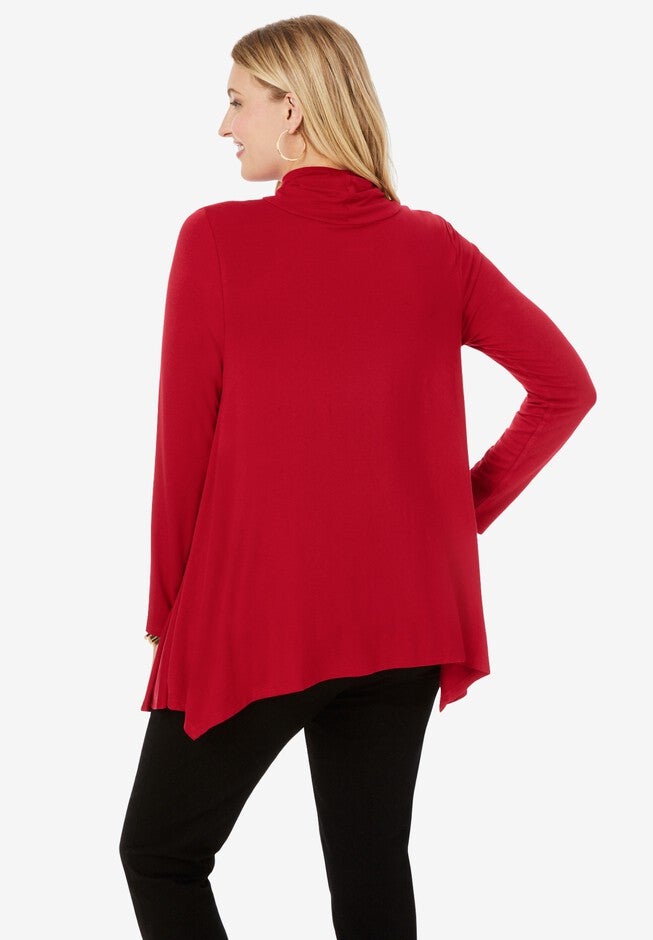 Turtleneck Sharktail Tunic, , on-hover image number 1