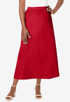 Stretch Denim Jegging Skirt