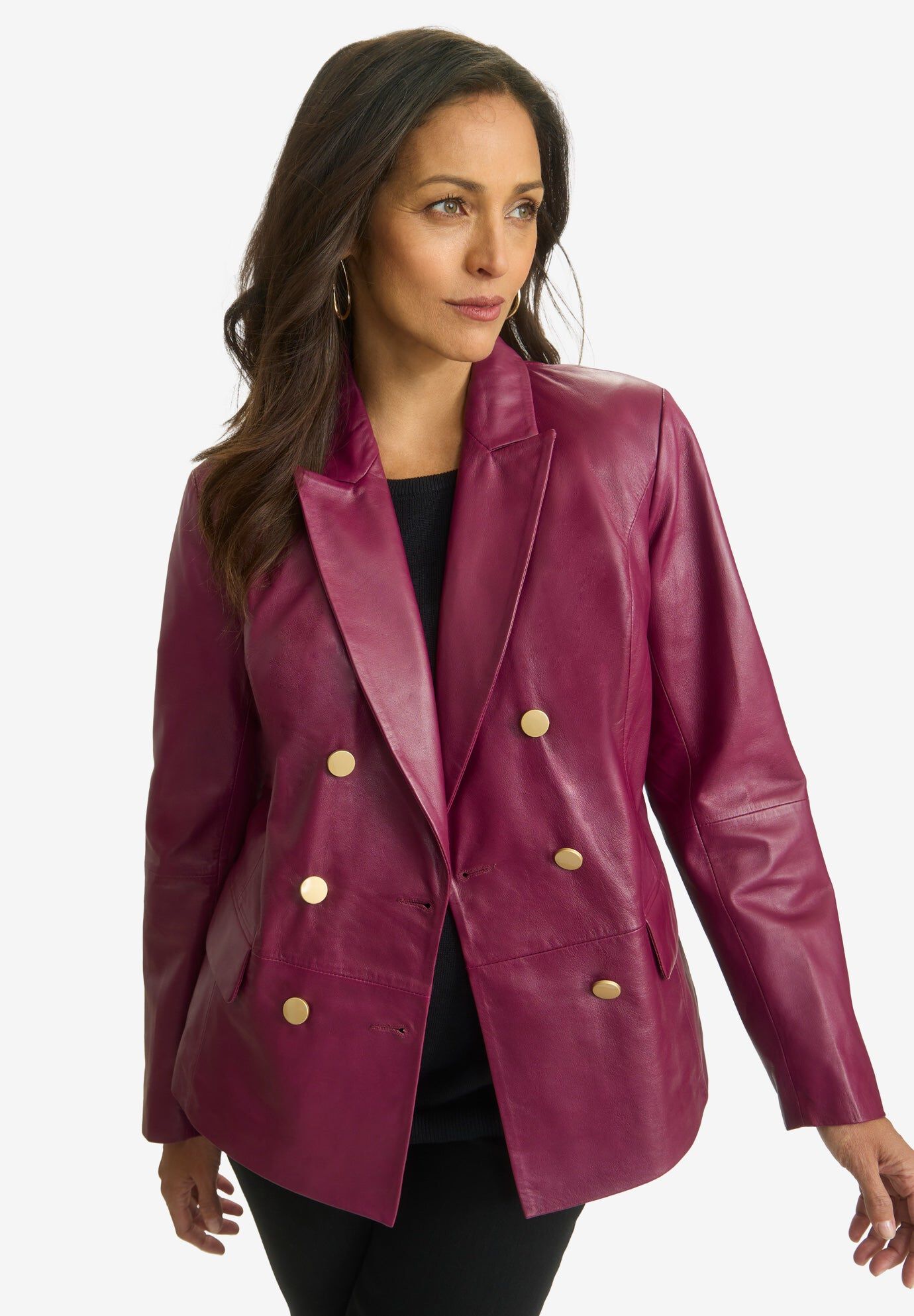 Double-Breasted Blazer, DEEP CLARET, hi-res image number 0