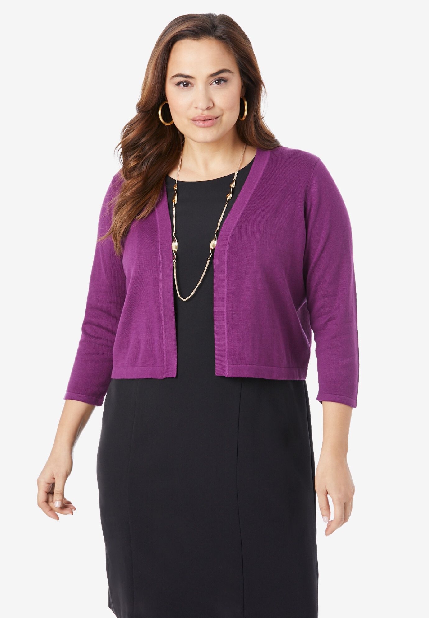 women's plus size white shrug