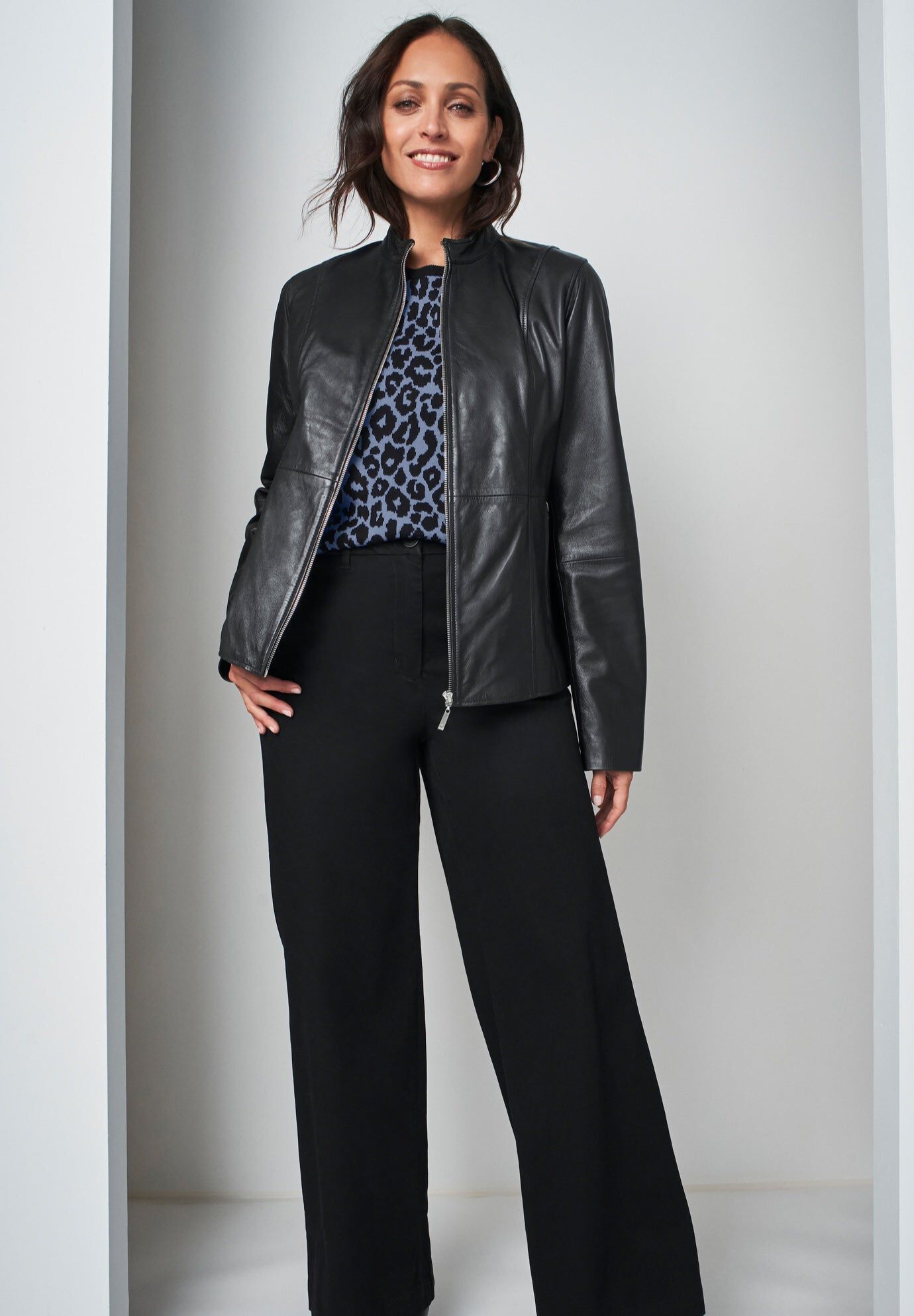 Women's Tight Leather Jacket | Zip
