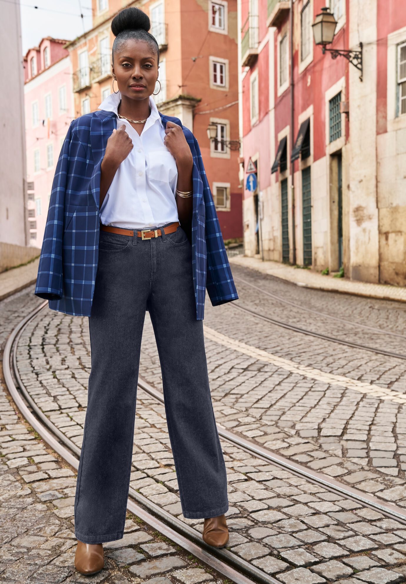 Classic Denim Wide Leg Jean, , alternate image number 3