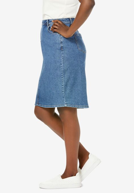 True Fit Denim Short Skirt, , alternate image number null