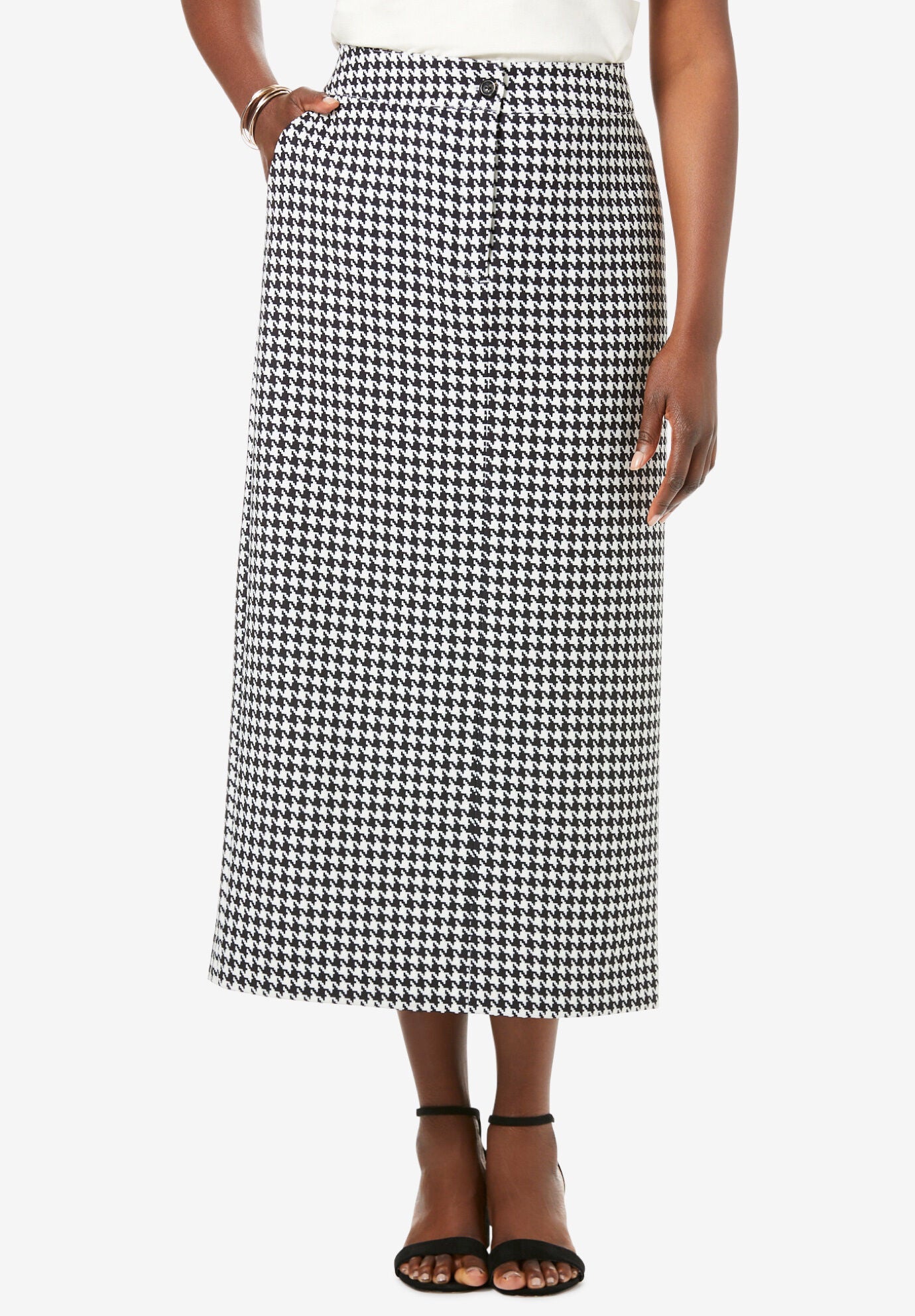 Tummy Control Bi-Stretch Midi Skirt