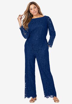 Wide Leg Lace Jumpsuit