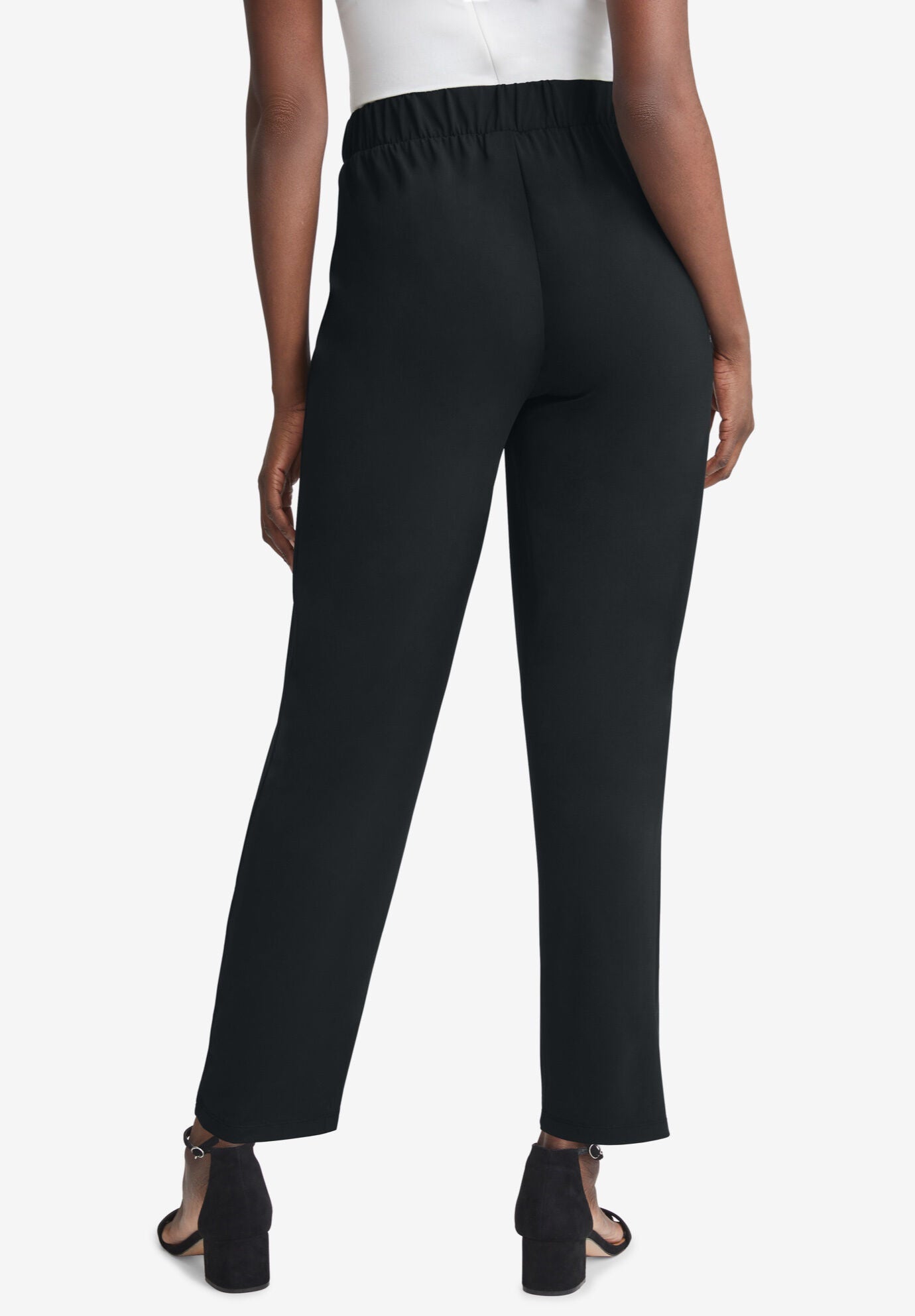 Stretch Knit Straight Leg Pant, , alternate image number 3