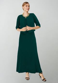 2-Piece Beaded Jacket Dress