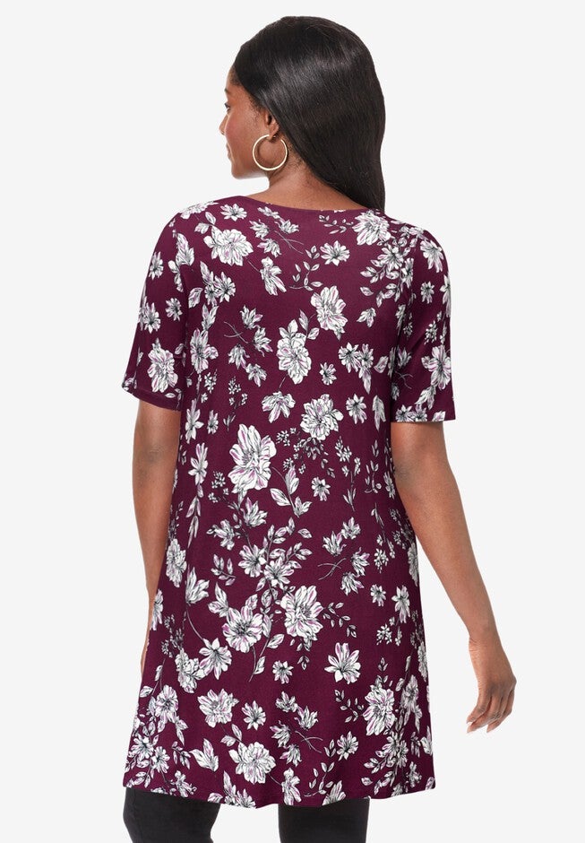 Stretch Mega Knit Tunic, , on-hover image number null