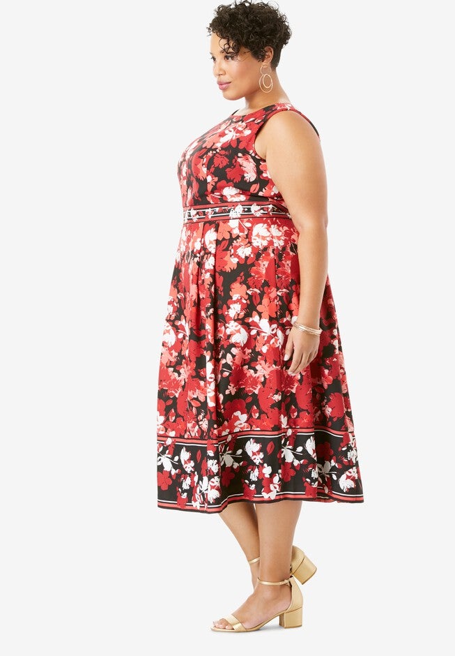 Fit & Flare Fashion Dress, , alternate image number 2