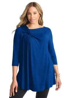 Twist-Front Trapeze Tunic