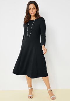 Long Sleeve Stretch Ponte Dress