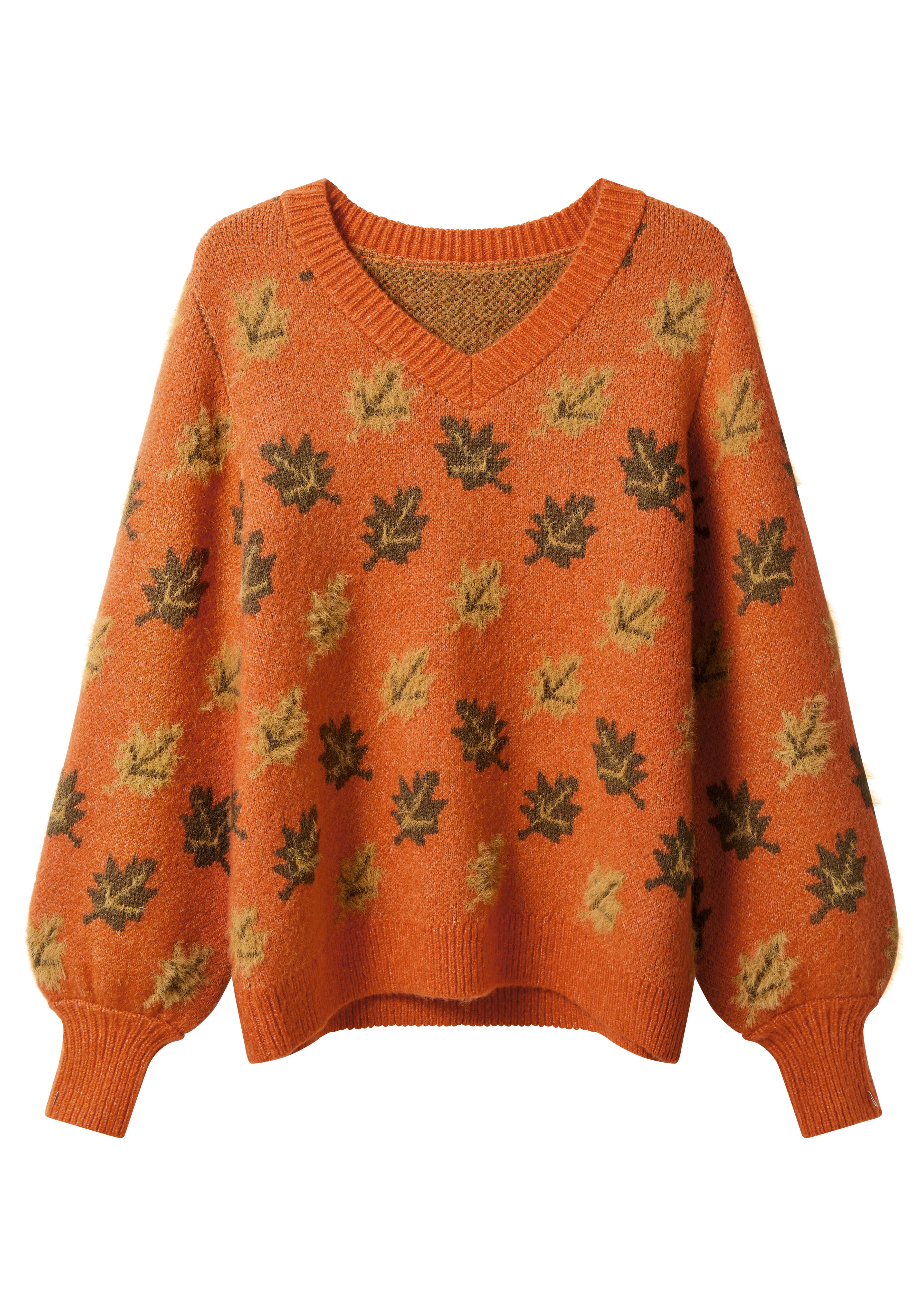 Comfy Leafy Pullover, FALLING LEAF PRINT, alternate image number 4