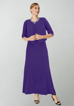 2-Piece Beaded Jacket Dress