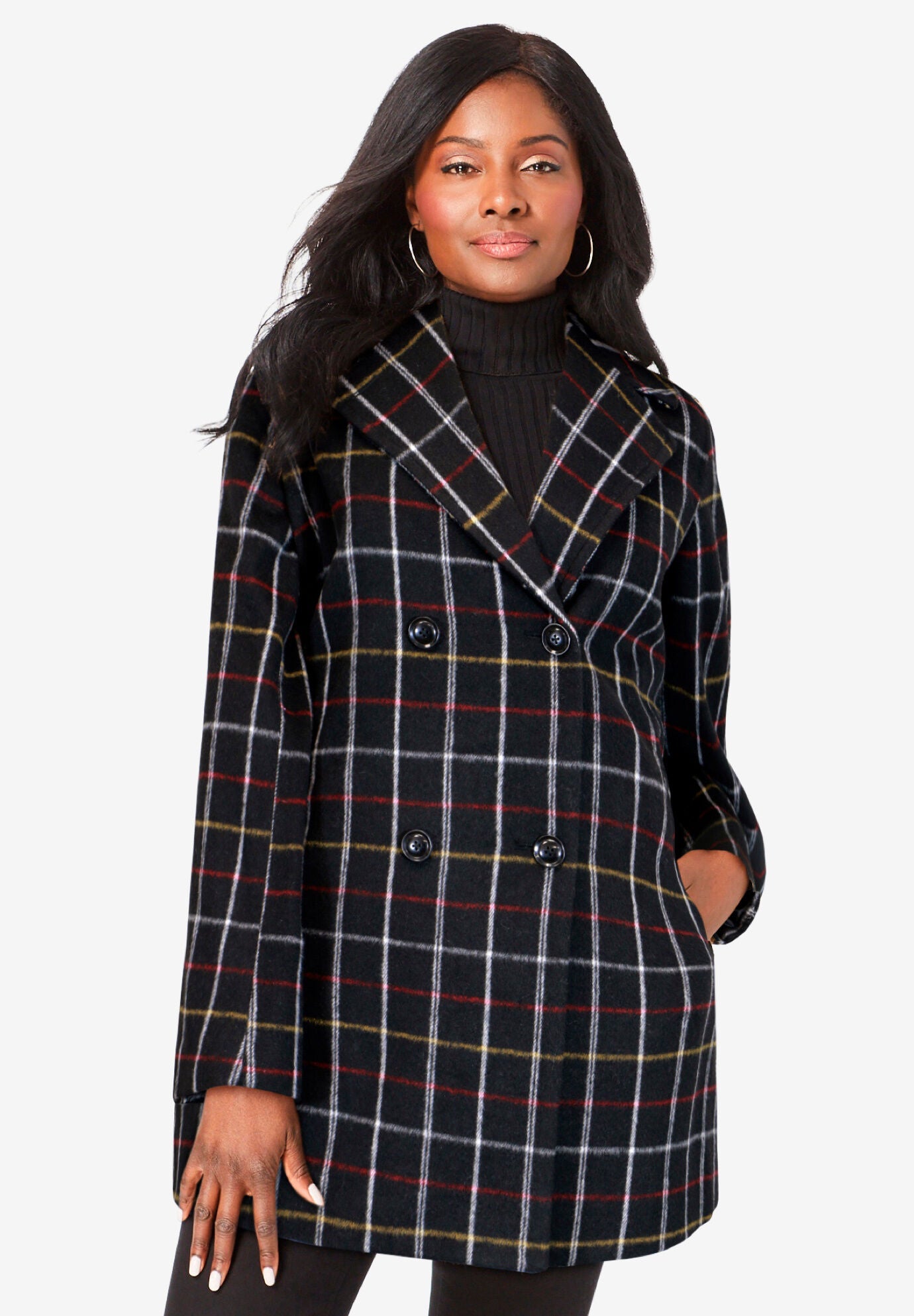 A Line Wool Peacoat Woman Within