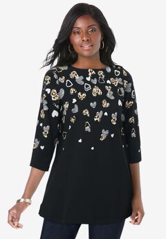 Stretch Cotton Boatneck Tunic