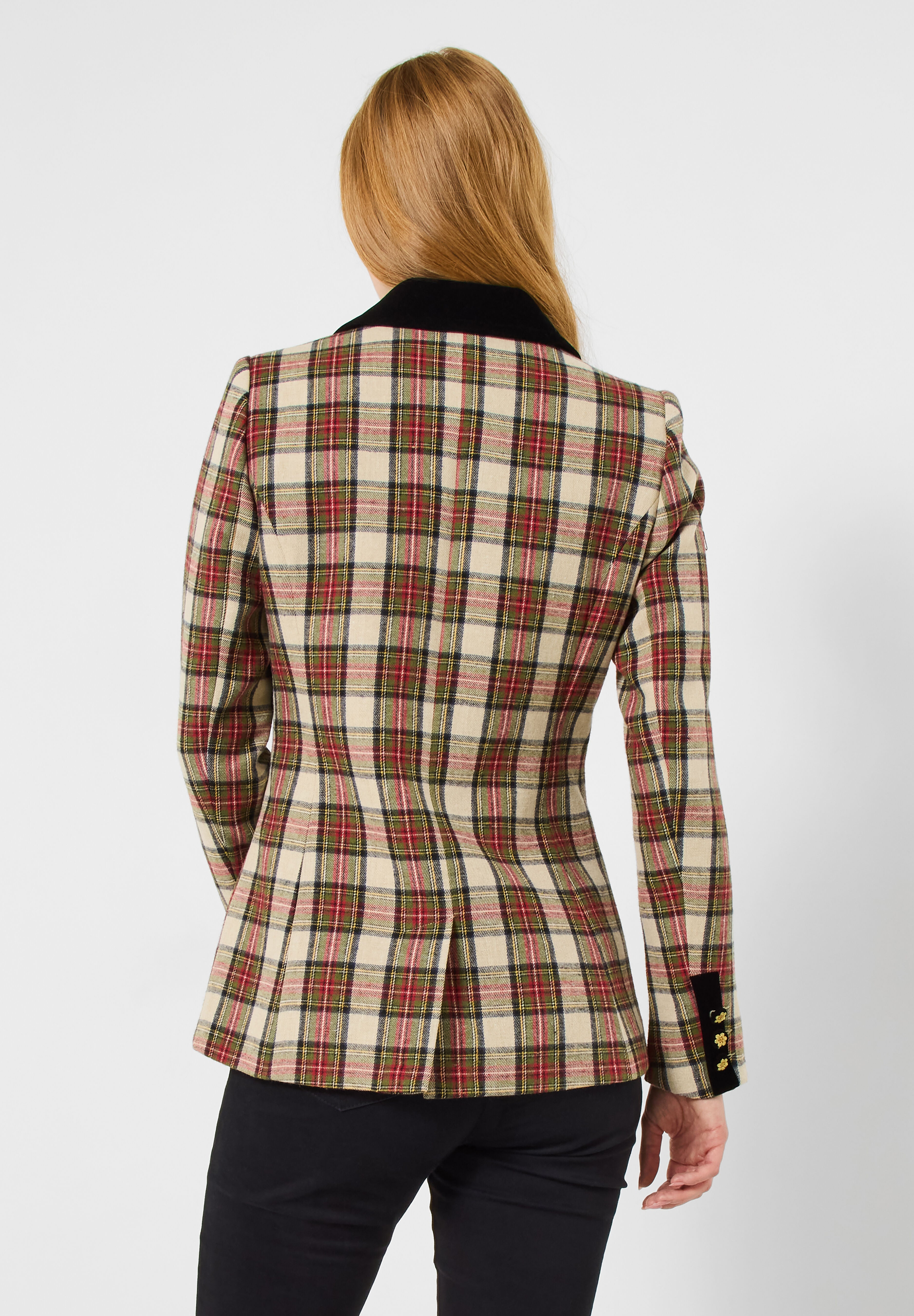 Holiday Plaid Blazer, RED CHECK PLAID, alternate image number 3