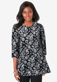 Plus Size 3/4 Sleeve Blouses