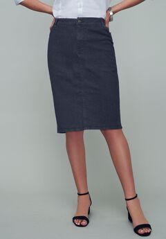 True Fit Stretch Denim Short Skirt