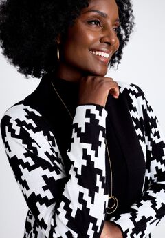 Plus Size Black Cotton Cardigans