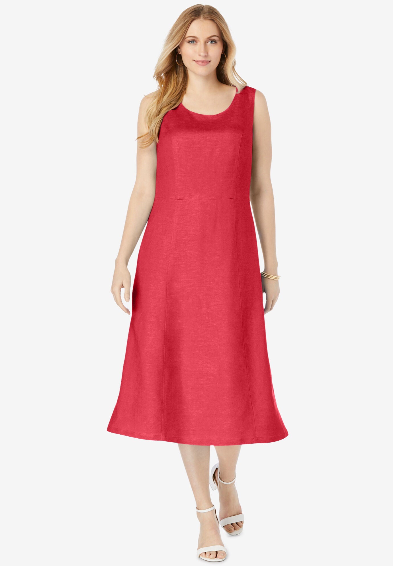 Linen Fit Flare Dress