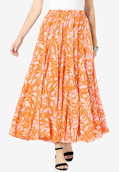 Flowing Crinkled Maxi Skirt