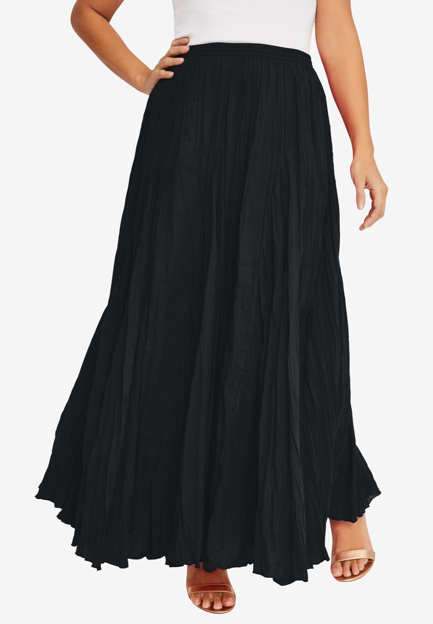 Crinkled Maxi Skirt main image 1