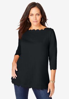 Scallop Boatneck Tunic