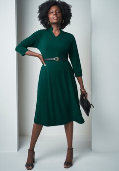 V-Neck Midi Dress