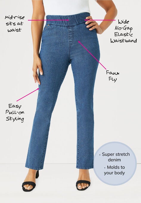 Comfort Waistband Straight Leg Jean, , on-hover image number null