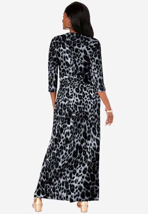 Faux Wrap Maxi Dress, , on-hover image number null