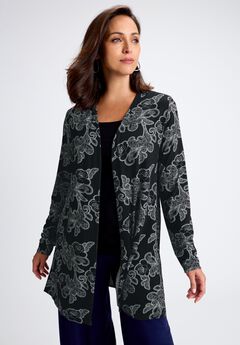 Plus Size Solid Cardigans