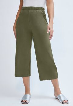 Plus Size Green Wide Leg Pants