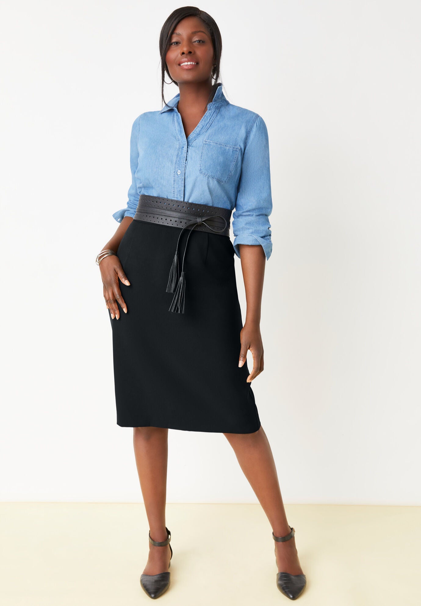 Pencil skirt tummy control discount