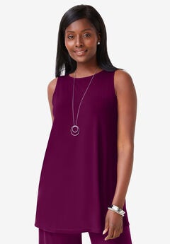 Stretch Knit Tunic Tank