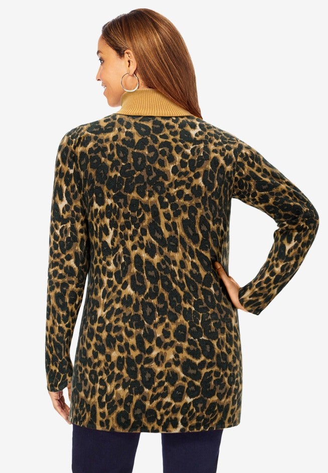 Cotton Cashmere Turtleneck, RICH GOLD, alternate image number 2