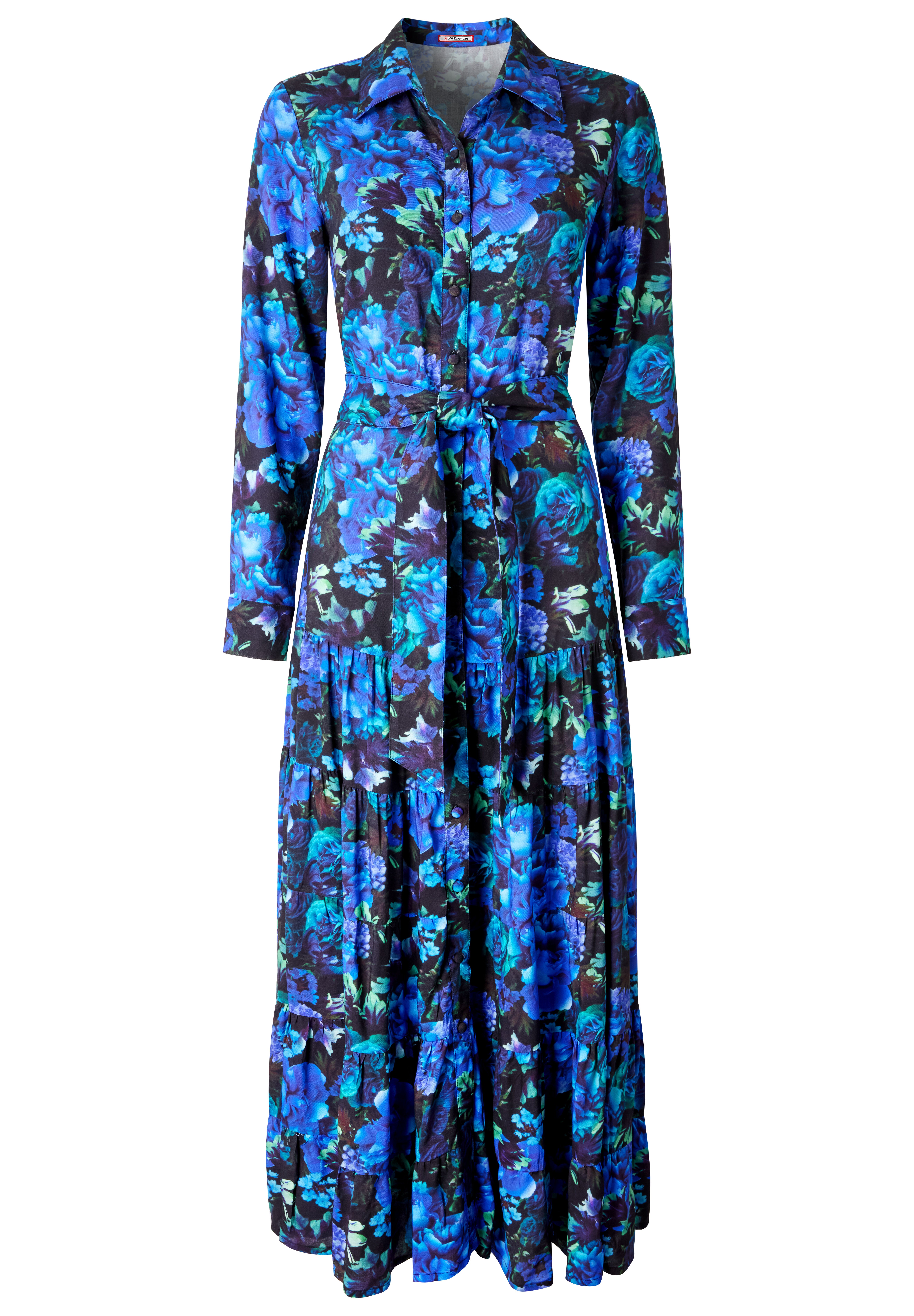 Garden Maxi Shirtdress, SAPPHIRE POPPY FLORAL, alternate image number 3
