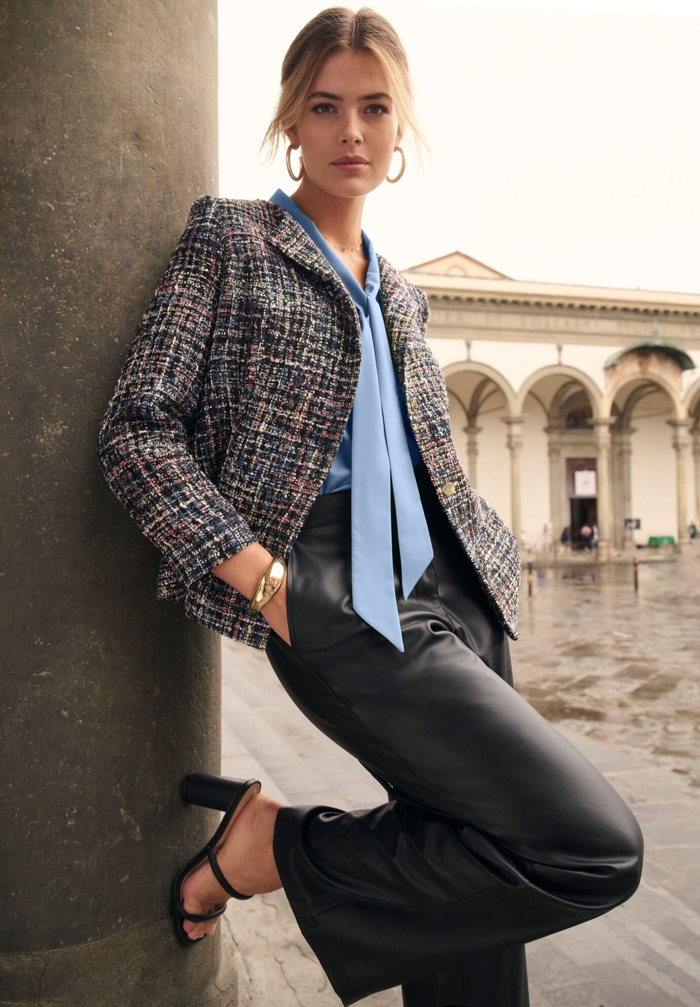 Quilted Drawstring Waist Jacket - Mid-Length, Midnight Berry