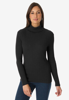 Ribbed Cotton Turtleneck Sweater