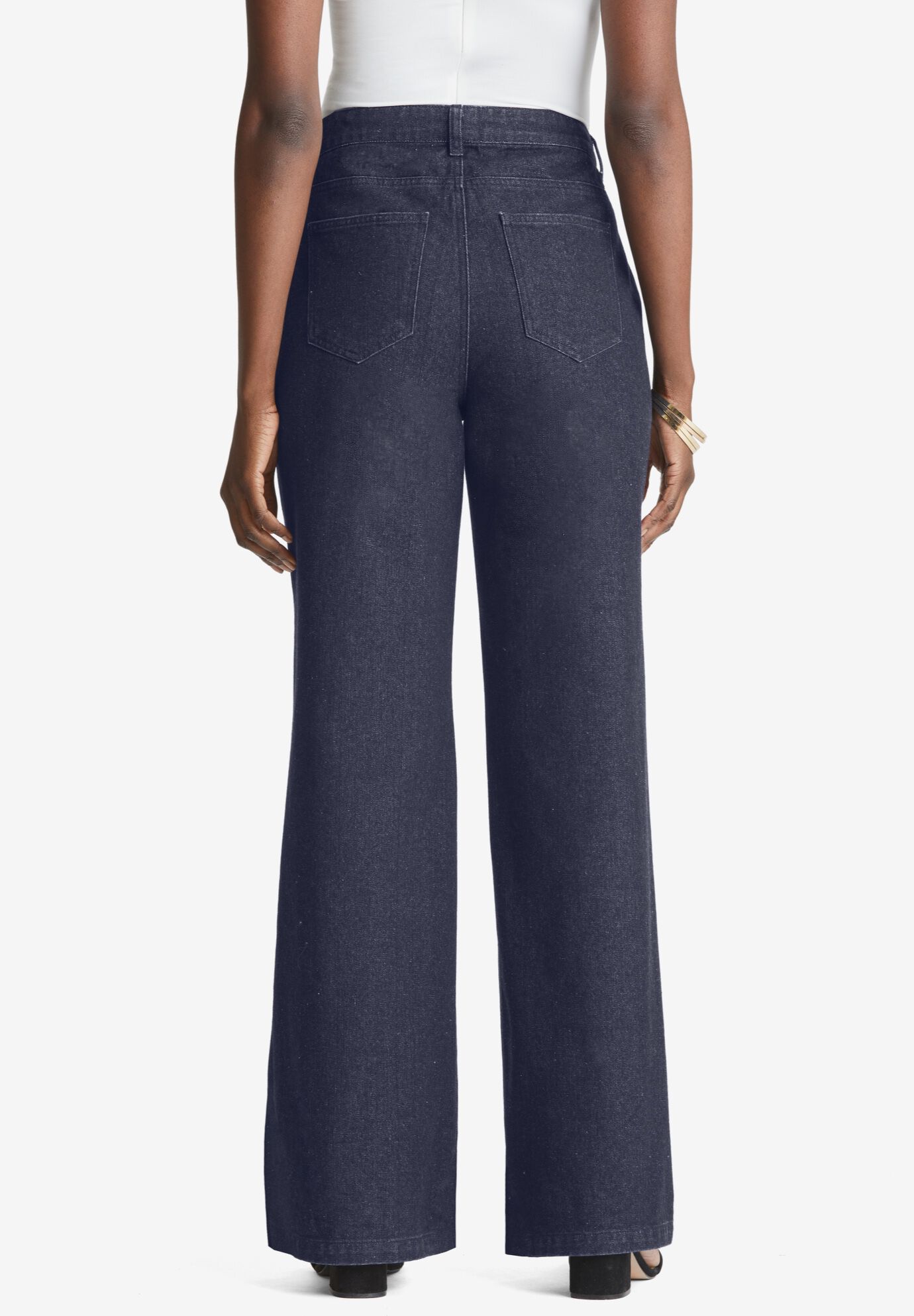 Classic Denim Wide Leg Jean, , on-hover image number 1