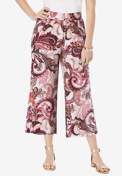 Everyday Stretch Knit Wide Leg Crop Pant
