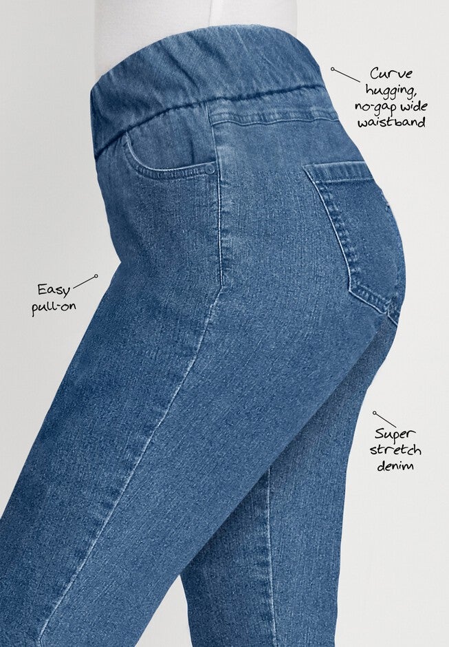 Comfort Waist Stretch Denim Straight Leg Jean, , alternate image number 3