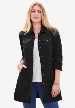 Plus Size Black Denim Jackets