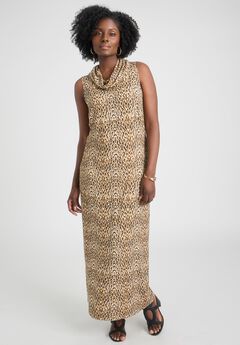 Sleeveless Cowl Neck Maxi
