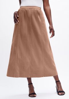 Stretch Denim Jegging Skirt