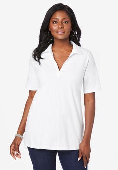 Stretch Cotton Polo Tee