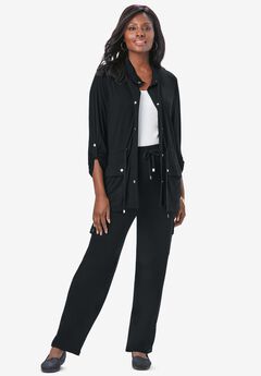 2-Piece Stretch Knit Cargo Set