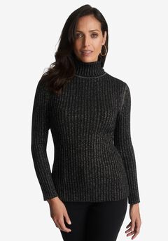 Ribbed Cotton Turtleneck Sweater
