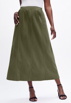 Stretch Denim Jegging Skirt