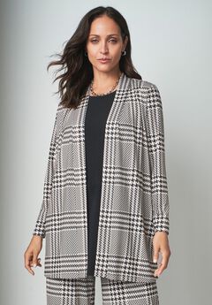 Stretch Knit Open Front Knit Topper